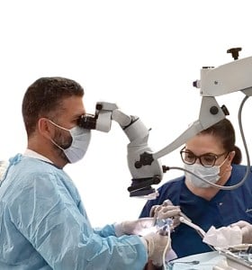 Treatment procedure with Dr. and  dental assistant  